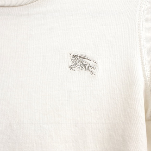 Burberry Kids White Long Sleeve Nova Check Shoulder Tee 10Y / 140 Unisex - Picture 4 of 10